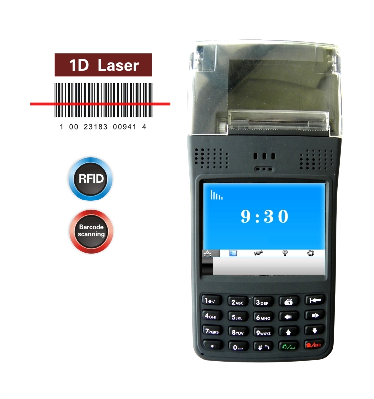 PDA手持一体机 移动终端 可POS刷卡 IC卡 打印 数据采集