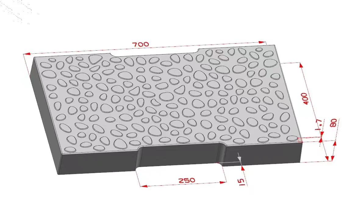 鹅卵石盖板模具预制盖板模具加工厂