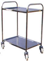 两层不锈钢手推车