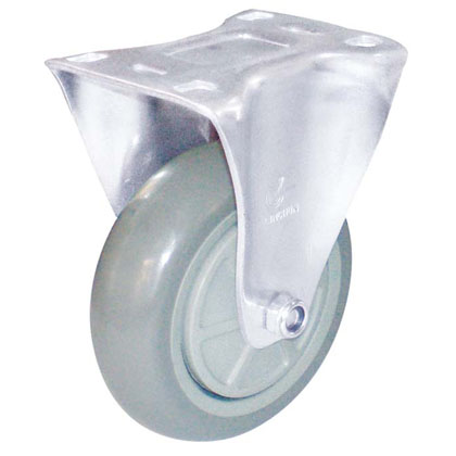 2B系列3寸平顶灰色PU定向轮