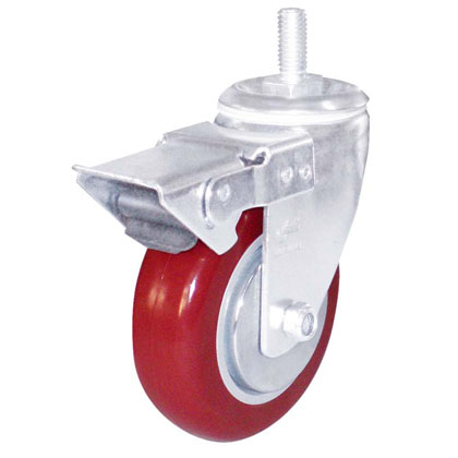 2B系列5寸丝杆超级PU全刹轮