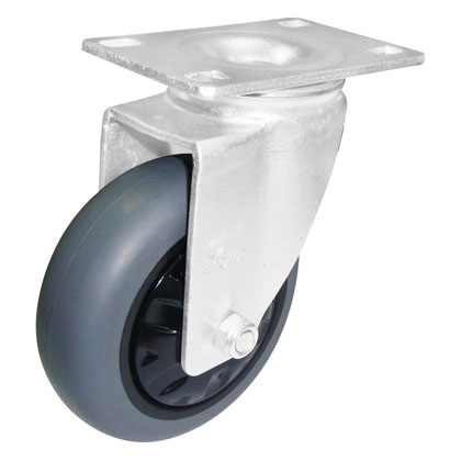 3寸平顶灰色TPR万向轮