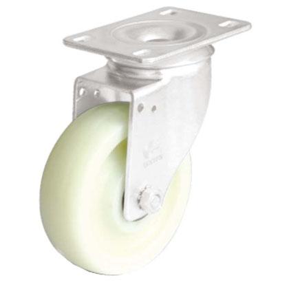 4寸平顶中型尼龙万向轮
