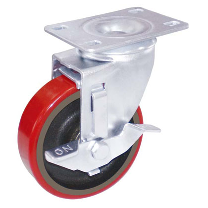 2B系列4寸平顶铁芯PU边刹轮