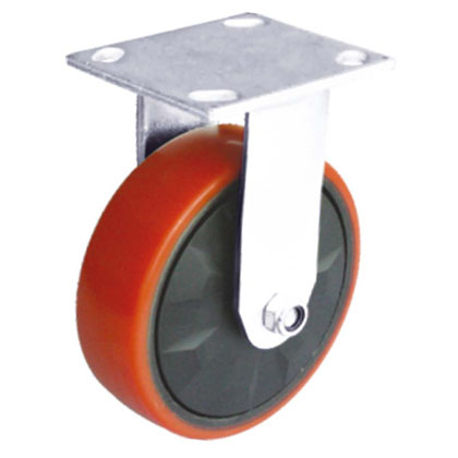 5X2寸平顶双轴圆弧PU定向轮