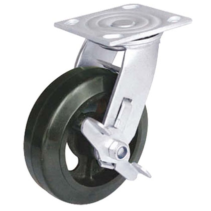 5X2寸平顶滚针铁芯橡胶边刹轮