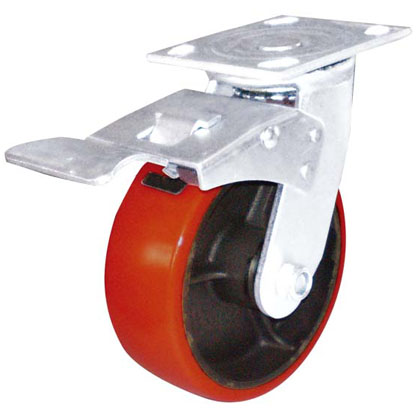 5X2寸平顶滚针圆弧PU全刹轮