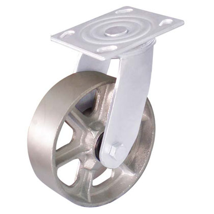 6X2寸平顶喷漆全铁万向轮