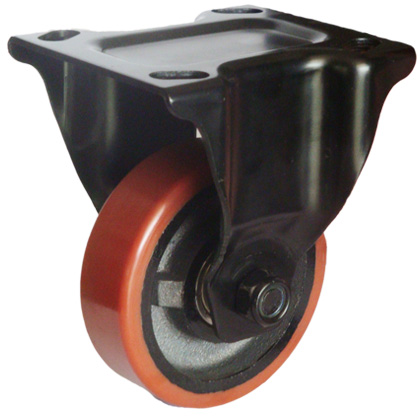 5寸平顶铁芯PU定向轮