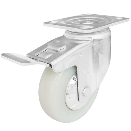 4寸平顶圆弧塑芯PA全刹轮