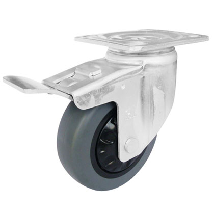 5寸平顶圆弧塑芯TPR全刹轮