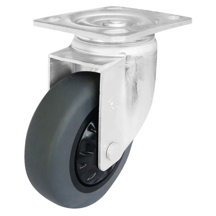 6寸平顶圆弧塑芯TPR万向轮