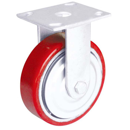 8*2寸平顶双轴铁芯PU定向轮