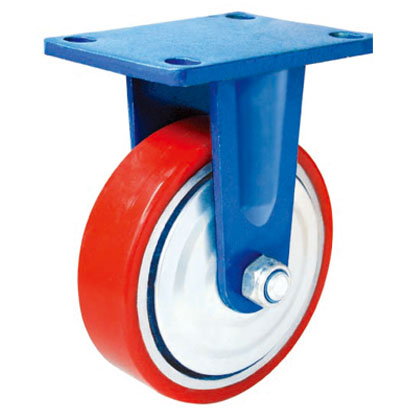 5寸平顶双轴铁心PU定向轮