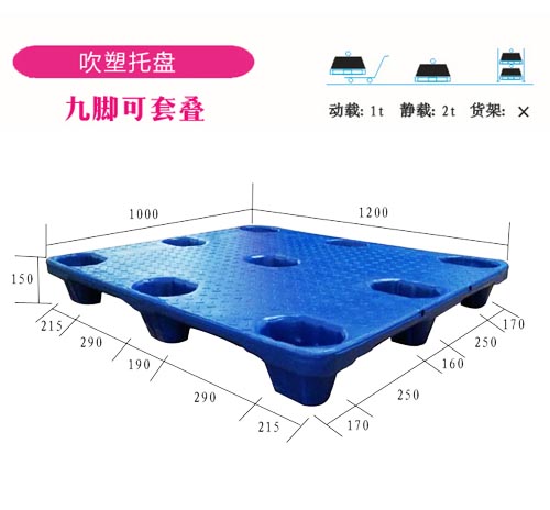 1008双面吹塑托盘1000*800mm吹塑托盘生产厂家